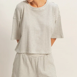 Relaxed Shorts Set - Cream/Black