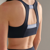 Retro Revive Sports Bra - Navy Blue