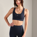 Retro Revive Sports Bra - Navy Blue