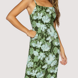 Petal Grove Maxi Dress- Green Multi