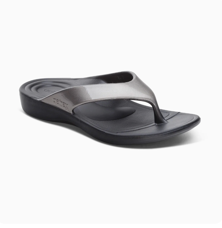 Maui Ortho Flips - Black or Pewter Gloss