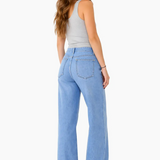 Slim Wide Leg Jean - Med Wash