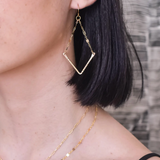 Mix Metal V Earrings