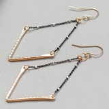 Mix Metal V Earrings