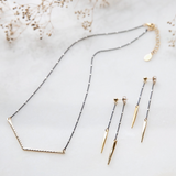 Mix Metal V Necklace