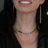 Mix Metal V Necklace