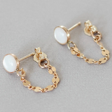 Gem Huggie Earrings - Ethiopian Opal