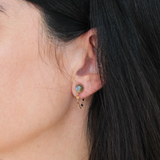 Gem Huggie Earrings - Ethiopian Opal