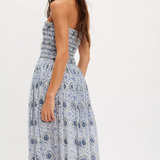 Ravenna Printed Maxi Skirt - Bluebird Combo