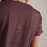 Serene Cropped Tee - Deep Mauve