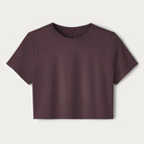 Serene Cropped Tee - Deep Mauve