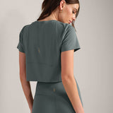 Serene Cropped Tee - Deep Smoke