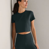 Serene Cropped Tee - Wild Forest