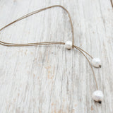 Tula Tie Necklace - Assorted Pearls