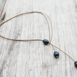 Tula Tie Necklace - Assorted Pearls