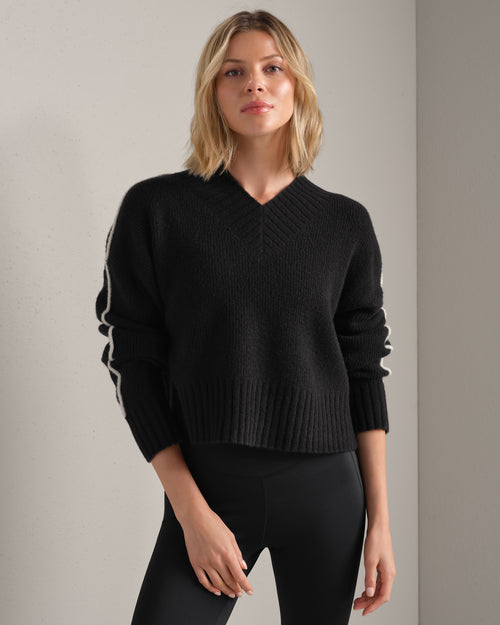 Westside V-Neck Sweater - Black