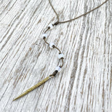 Y Necklace - Opalite Faceted Rondelle