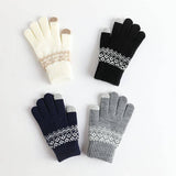 Pattern Knit Touchscreen Gloves