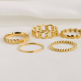 Dainty Gold Rings - Waterproof 18k Gold Stackable Rings