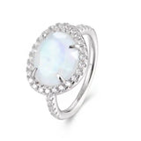 Skye Halo Moonstone Ring