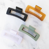 Jumbo Size 5 Inch Solid Long Square  Hair Clip