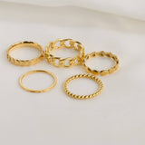 Dainty Gold Rings - Waterproof 18k Gold Stackable Rings