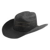 Western Cowboy Twin Peak Cowboy Hat- Black