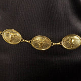 Oval Bull Horn Western Chain Belt