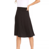 A-Line Flare Midi Skirt