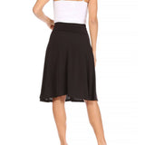 A-Line Flare Midi Skirt