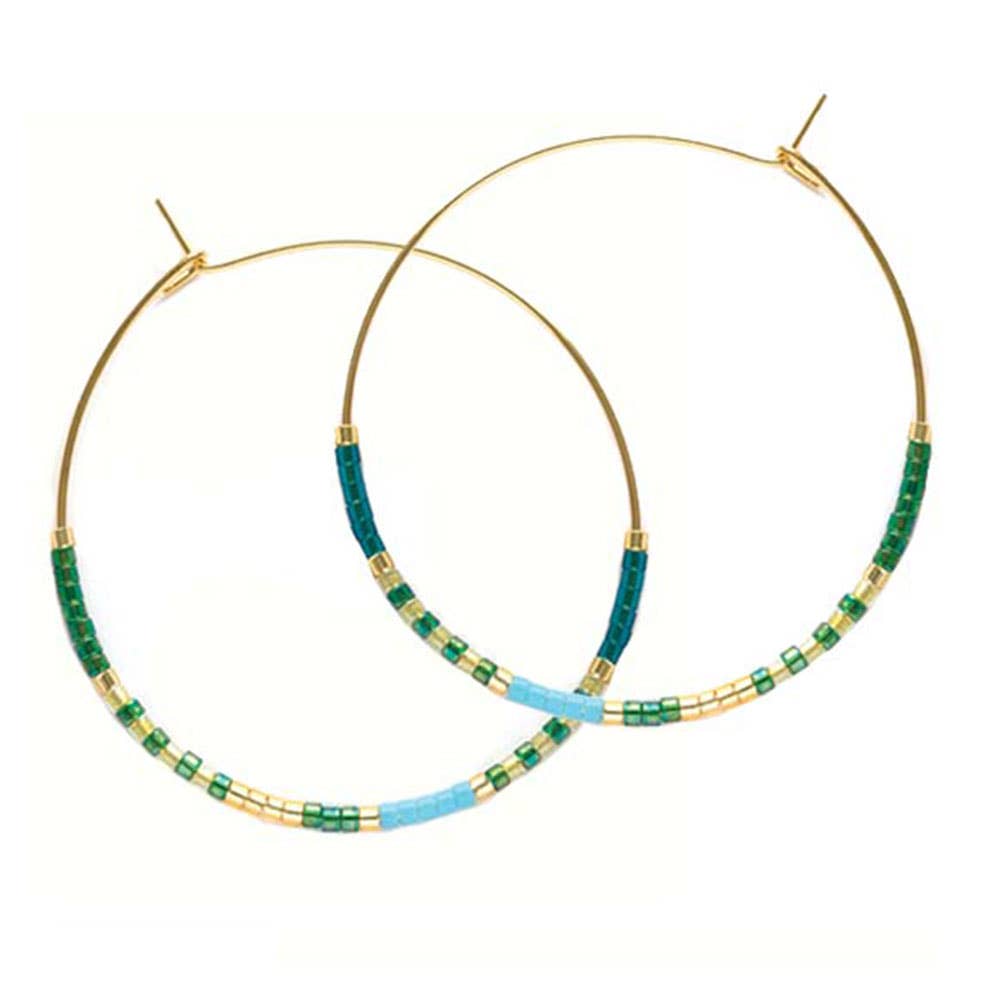 Japanese Seed Bead Hoops