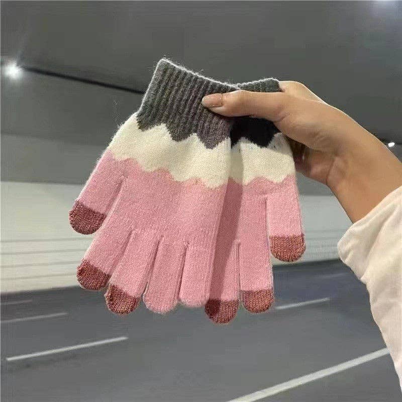 Fleece Lined Touchscreen Knit Gloves