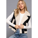 Faux Suade Inner Zip Up Vest