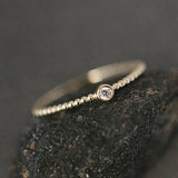 S925 Silver 14k Gold Plated Zirconia and Ball Beads Ring