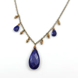 Lapis Bead Statement Necklace