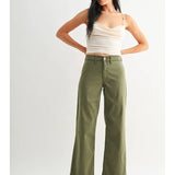 Stretch Twill Denim Trouser - Olive