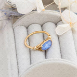 S925 Silver Noble Blue Zirconia Ring