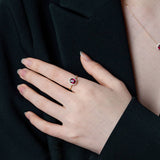 Retro Artificial Ruby Ring