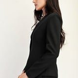 Deep V-neck Button Down- Blazer Woven Jacket
