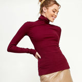 Lightweight Ribbed Turtleneck
