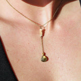 Labradorite Drop Y-Necklace