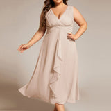 Shimmer Tea Length Dress