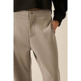 Scuba Knit Trouser - Lt Grey