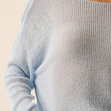 Lightweight Knit Loose-Fit Boatneck Sweater