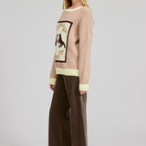 Equine Crewneck Pullover - Peach