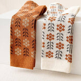 Vintage Flower Print Mid-Calf Socks