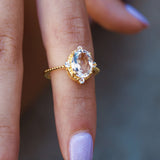White Topaz Versailles Ring