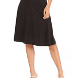 A-Line Flare Midi Skirt