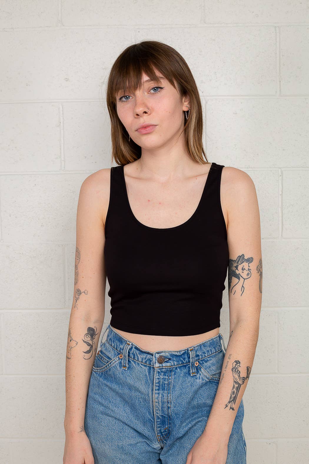 Scoop Neck Crop Tank Top