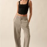 Scuba Knit Trouser - Lt Grey